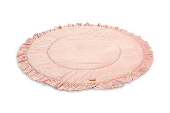 MATA DO ZABAWY FALBANKA VELVET BRUDNY RETRO RÓŻ