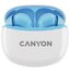 CANYON TWS-5 BT sluchátka s mikrofonem, BT V5.3 JL 6983D4, pouzdro 500mAh+40mAh až 38h, modrá