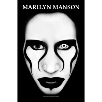 Textilní plakát Marilyn Manson - Defiant Face, 65.5 × 104 cm