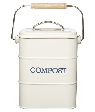 Plechový kompostér Living Nostalgia krémový 3L