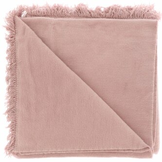 Hřejivá deka s třásněmi Nomi starorůžová