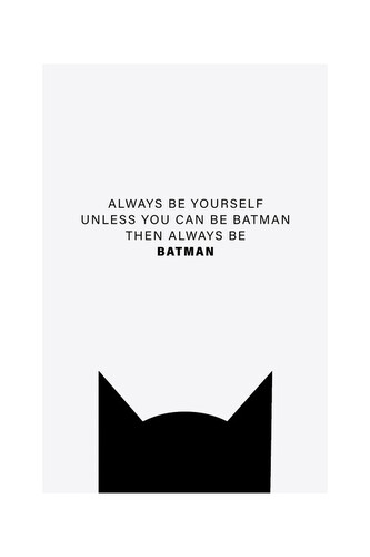 Plakát, Obraz - Finlay & Noa - Always be Batman, 40 × 60 cm