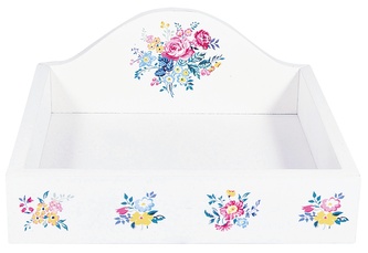 Dřevěný stojánek na ubrousky Elina White