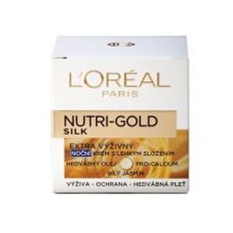 L´oreal Nutri-Gold Silk - Extra výživný noční krém 50 ml pro ženy