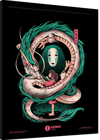 Obraz na zeď - Ilustrata - The Girl and the Dragon, 34.3 × 44.5 cm