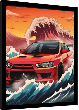 Obraz na zeď - Wave Collection - Wave Cars Evo, 34.3 × 44.5 cm