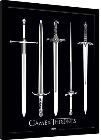 Obraz na zeď - Hra o Trůny (Game of Thrones) - Swords, 34.3 × 44.5 cm