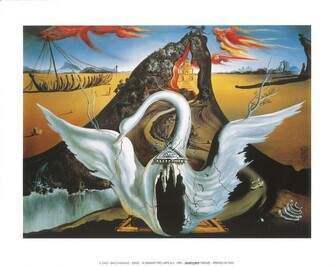 Umělecký tisk Bacchanale, 1939, Salvador Dalí, 30 × 24 cm