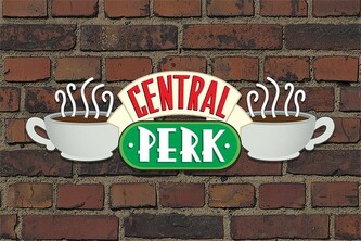 Plakát, Obraz - Přátelé TV - Central Perk Brick, 91.5 × 61 cm