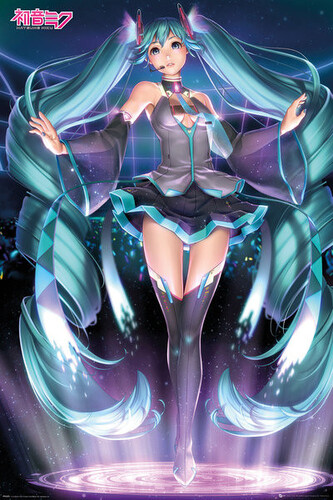 Plakát, Obraz - Hatsune Miku - Projection, 61 × 91.5 cm