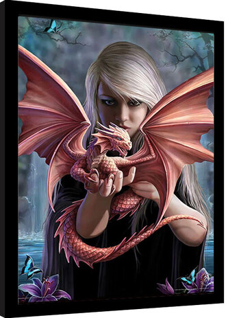 Obraz na zeď - Anne Stokes - Dragonkin, 34.3 × 44.5 cm