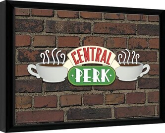 Obraz na zeď - Přátelé - Central Perk Brick, 40 × 30 cm