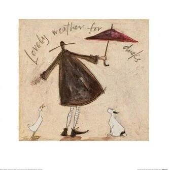 Umělecký tisk Sam Toft - Lovely Weather For Ducks, 30 × 30 cm