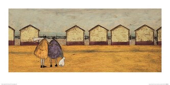 Umělecký tisk Sam Toft - Looking Through The Gap In The Beach Huts, 60 × 30 cm