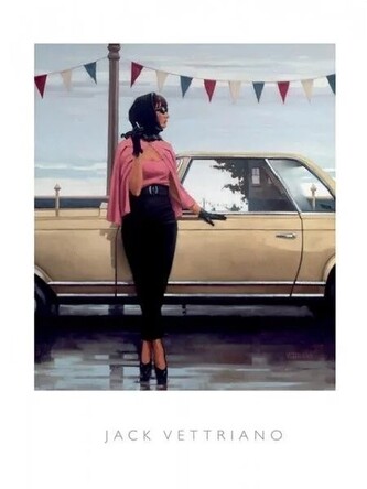 Umělecký tisk Suddenly One Summer, 2000, Jack Vettriano, 60 × 80 cm