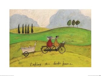 Umělecký tisk Sam Toft - Taking the Ducks Home, 40 × 30 cm