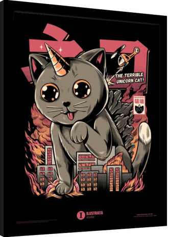 Obraz na zeď - Ilustrata - Catzilla, 34.3 × 44.5 cm