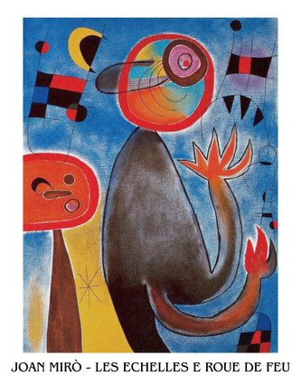 Umělecký tisk Žebřík křížící nebe, Joan Miró, 24 × 30 cm