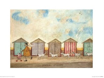 Umělecký tisk Sam Toft - Spotty Joggers, 40 × 30 cm