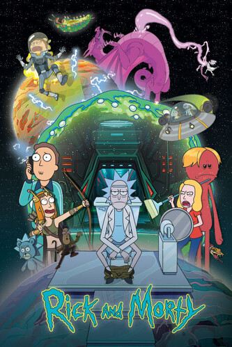 Plakát, Obraz - Rick and Morty - Toilet Adventure, 61 × 91.5 cm