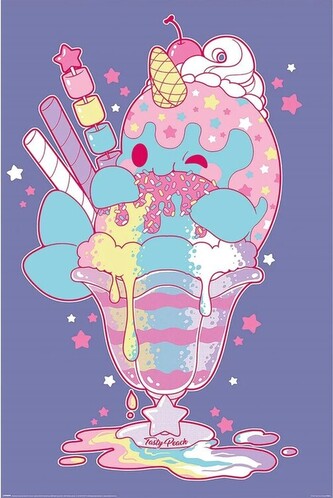 Plakát, Obraz - Tasty Peach - Nomwhal, 61 × 91.5 cm