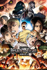 Plakát, Obraz - Attack on Titan (Shingeki no kyojin) - Season 2 Collage Key Art, 61 × 91.5 cm