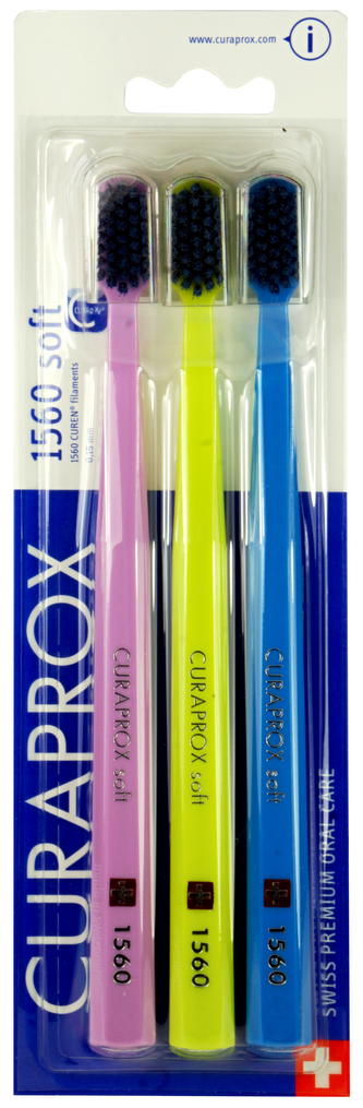Curaprox 1560 Soft ( 3 ks ) - Jemná zubná kefka pre ženy