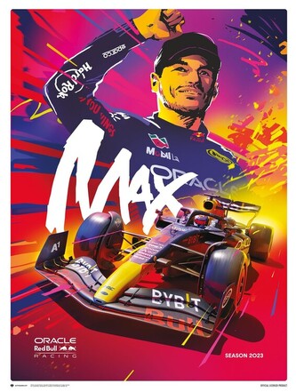 Umělecký tisk Max Verstappen - 2023, 60 × 80 cm