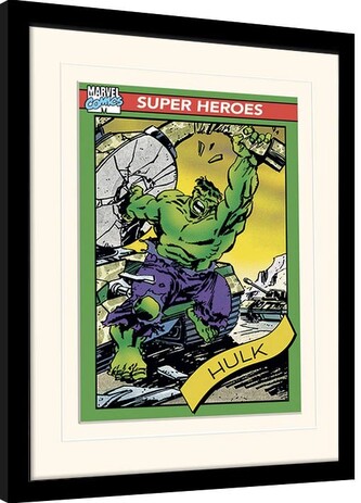 Obraz na zeď - Marvel Comics - Hulk Trading Card, 34.3 × 44.5 cm