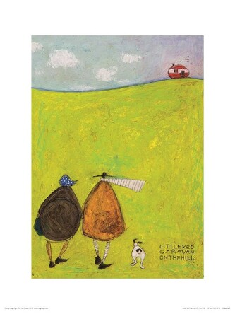 Umělecký tisk Sam Toft - Little Red Caravan on the Hill, 30 × 40 cm