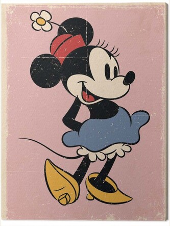 Obraz na plátně Minnie Mouse - Retro, 2 cm - 60×80 cm