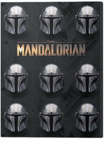 Obraz na plátně Star Wars: The Mandalorian - Helmets, 2 - 30×40 cm