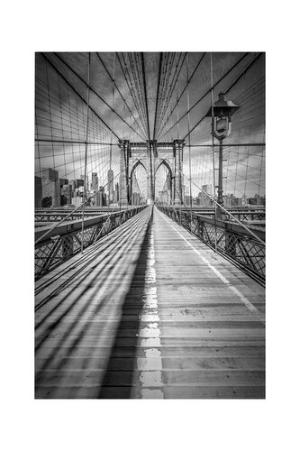 Plakát, Obraz - Melanie Viola - NEW YORK CITY Brooklyn Bridge, 40 × 60 cm