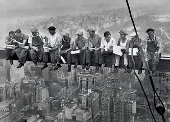 Plakát, Obraz - New York - Lunch on the Skyscraper, 91.5 × 61 cm