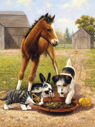 Malování podle čísel 22x30 cm - Oběd s přáteli Malování podle čísel 22x30 cm - Oběd s přáteli