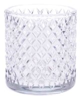 Skleněný svícen na čajovou svíčku