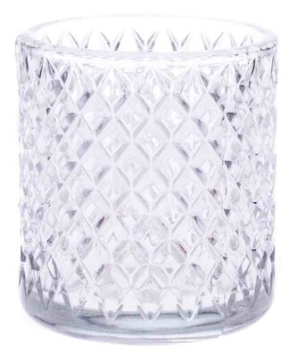 Skleněný svícen na čajovou svíčku