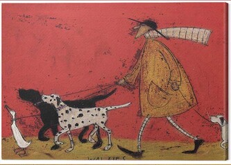 Obraz na plátně Sam Toft - Walkies, 2 cm - 40×50 cm