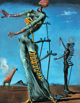Umělecký tisk Salvador Dali - Girafe En Feu, Salvador Dalí, 50 × 70 cm