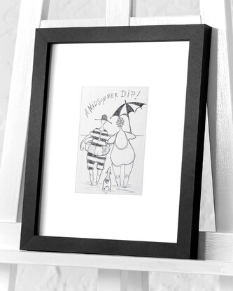 Obraz na zeď - Sam Toft - A Midsummer Dip, 34.3 × 44.5 cm