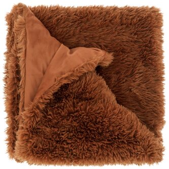 Hřejivý přehoz Olaf chlupatý hnědý