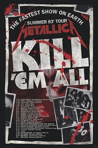 Plakát, Obraz - Metallica - Kill'Em All 83 Tour, 61 × 91.5 cm
