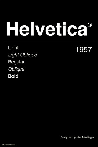 Plakát, Obraz - Helvetica, 61 × 91.5 cm