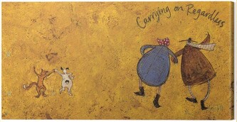 Obraz na plátně Sam Toft - Carrying on Regardless II, 2 cm - 60×30 cm