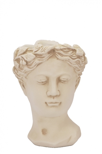 Betonový květináč hlava 21x13 cm