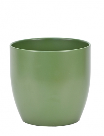 Keramický květináč Basel matný 19 cm mechově zelený II.jakost