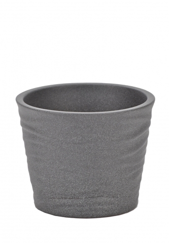 Keramický květináč Sonora efekt kamene 10 cm antracit II. jakost