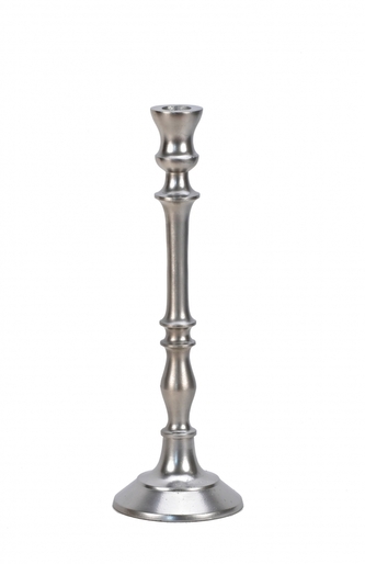 Hliníkový svícen stříbrný matný 31x10 cm II. jakost
