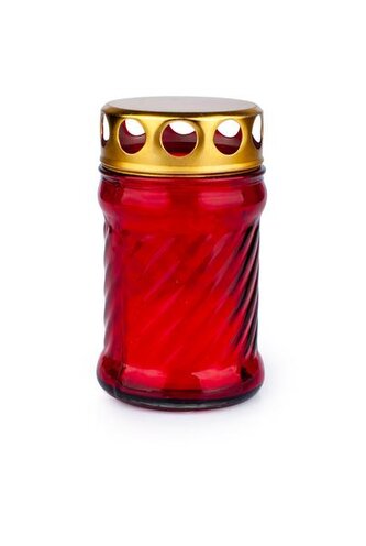 SVÍČKA HŘBITOVNÍ PROVENCE 8H, BÍLÁ/ČERVENÁ