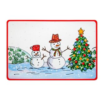 PROSTÍRANÍ VÁNOČNÍ SNĚHULÁK PLAST, 28,5X44CM